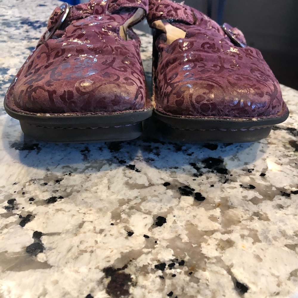 Alegria Alg-924 Plum Classic Leather Clogs 38 View 2